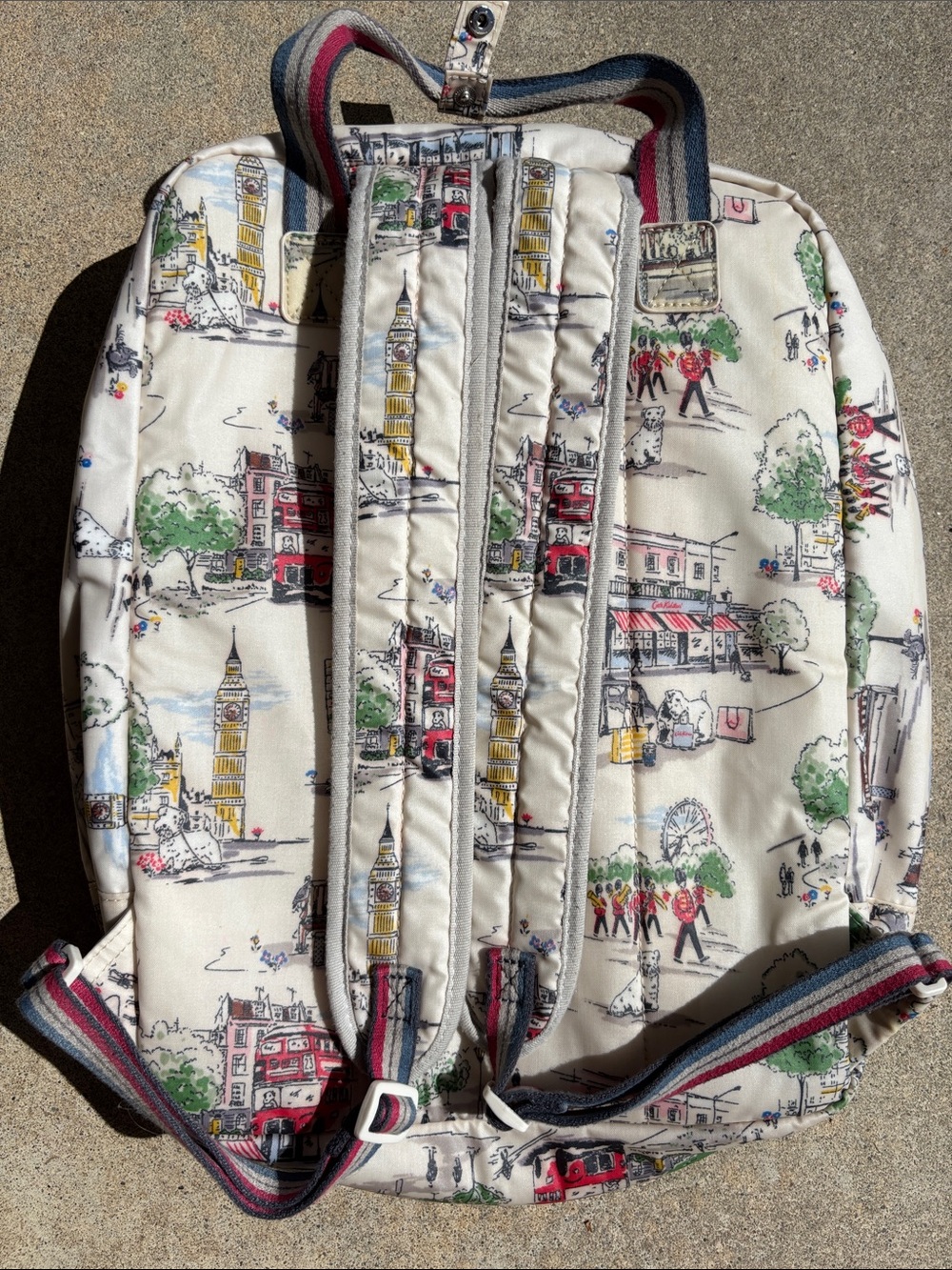 Cath Kidston Mattbackpack featuring whimsical Billie Town print. - Picture 2 of 10